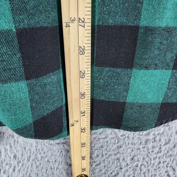 Design in Italy Shirt Mens 2XL Green Plaid Flannel Long Sleeve Button Up *GUC* - Picture 5 of 9